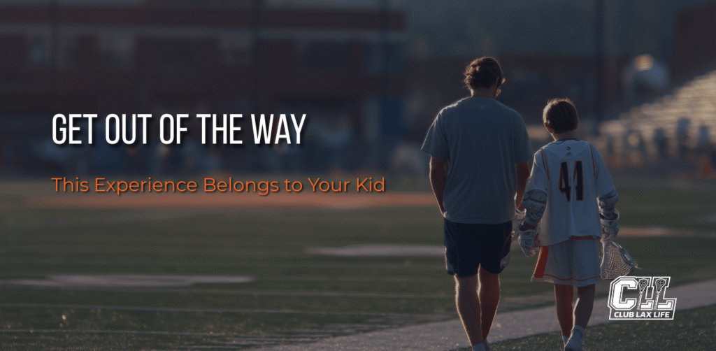 club lacrosse parent and child walking off field